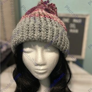 Handmade Knitted Pom Pom Hat